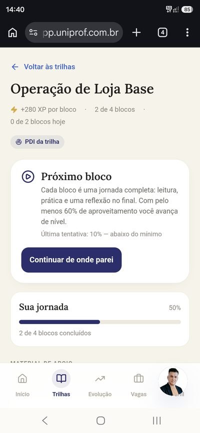 Mapa de competências da equipe no painel UniVAREJO