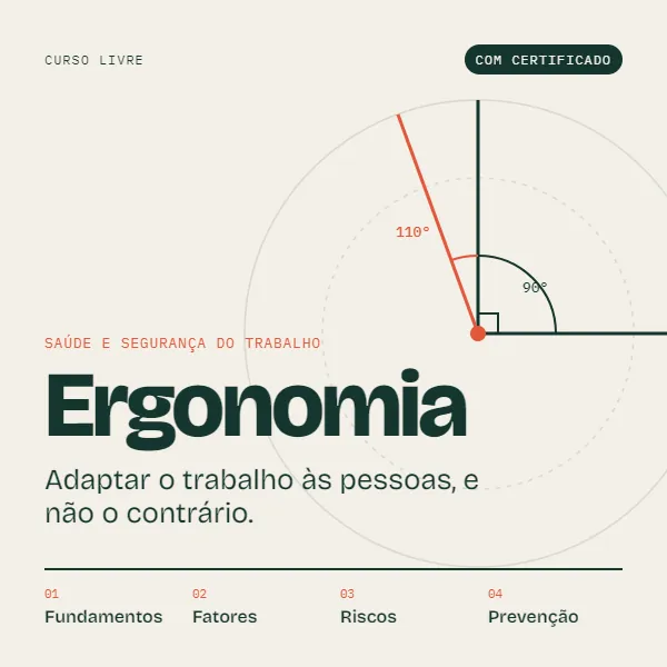 Capa do curso Ergonomia no Trabalho: Identifique e Previna Riscos