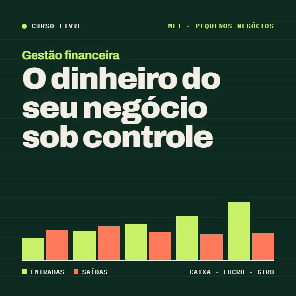 Capa do curso Finanças para seu Negócio: Controle o Caixa e Decida com Segurança