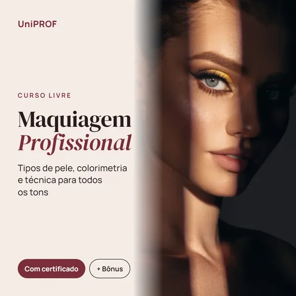 Capa do curso Maquiagem Profissional para Todos os Tons de Pele